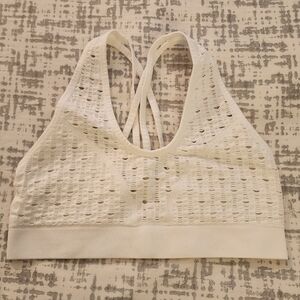 Victoria Secret White cutout sports bra, L